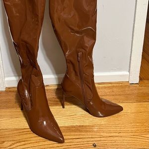 Steve Madden thigh high boots (Cognac color)